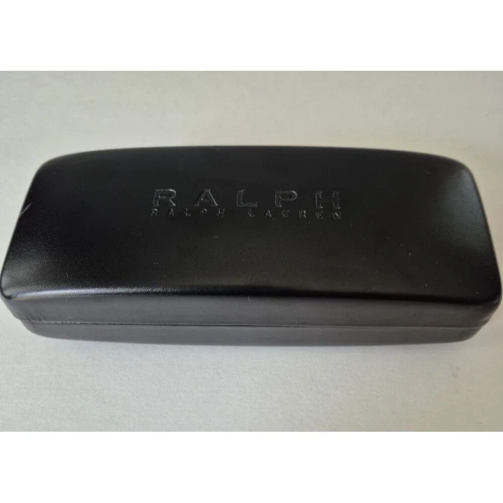Ralph Lauren Black Hard Clamshell Large Sunglass Eyeglass Case with Cloth